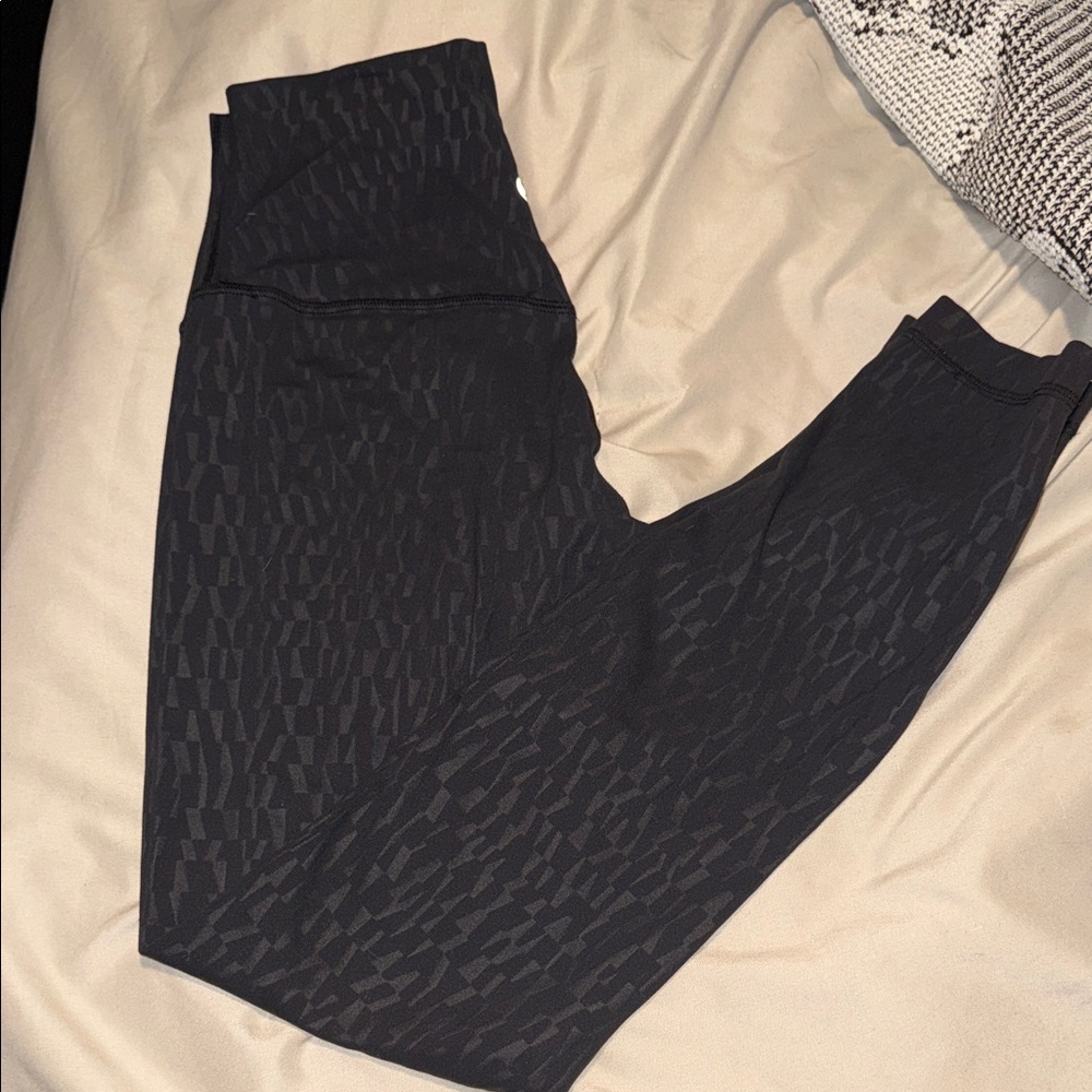 lululemon athletica Black Patterned Leggings